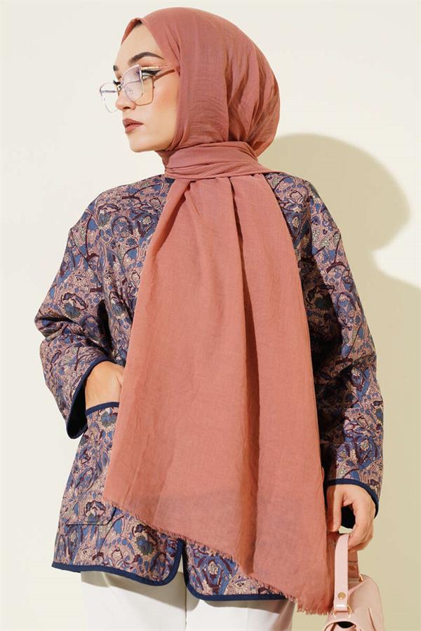 Aya Series Thin Cotton Shawl Dusty Rose