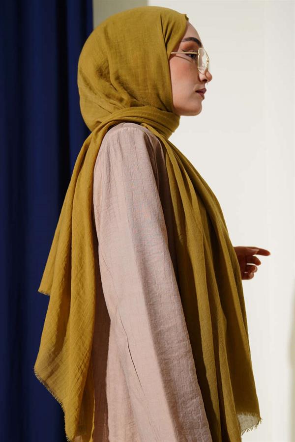 Aya Series Thin Cotton Shawl Henna Green -131