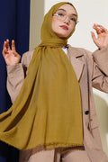 Aya Series Thin Cotton Shawl Henna Green -131