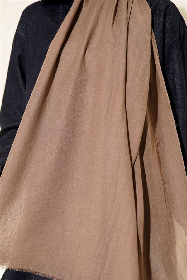 Aya Series Thin Cotton Scarf Dark Mink -171