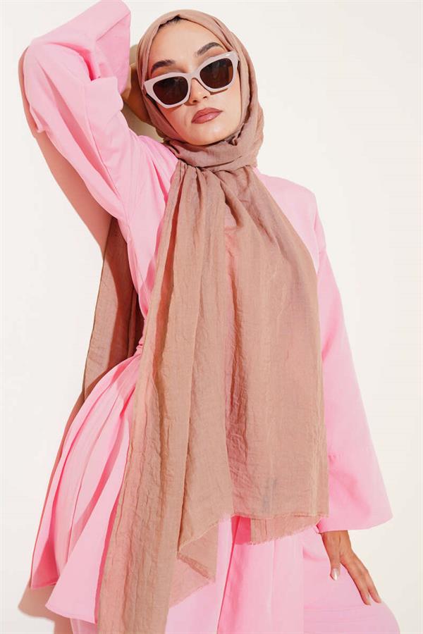 Aya Series Thin Cotton Shawl Latte -136