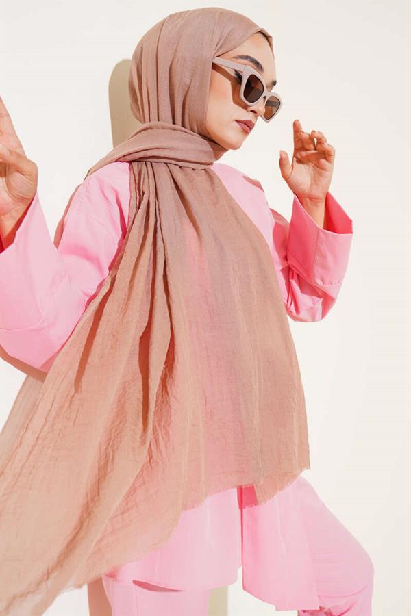 Aya Series Thin Cotton Shawl Latte -136
