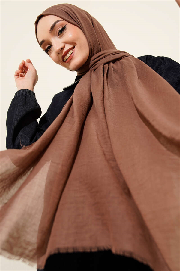 Aya Series Thin Cotton Scarf Soft Coffee