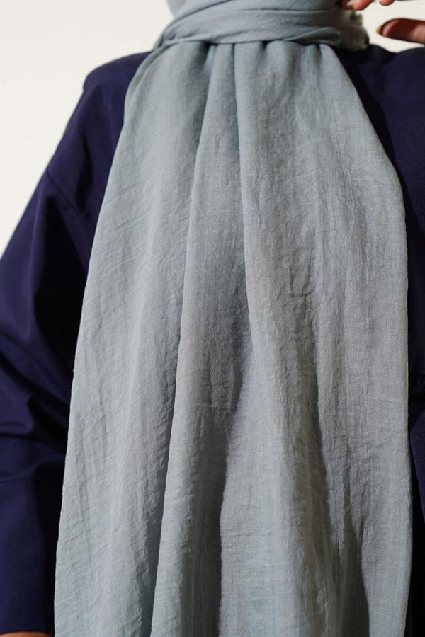 Aya Series Thin Cotton Shawl Soft Blue -166