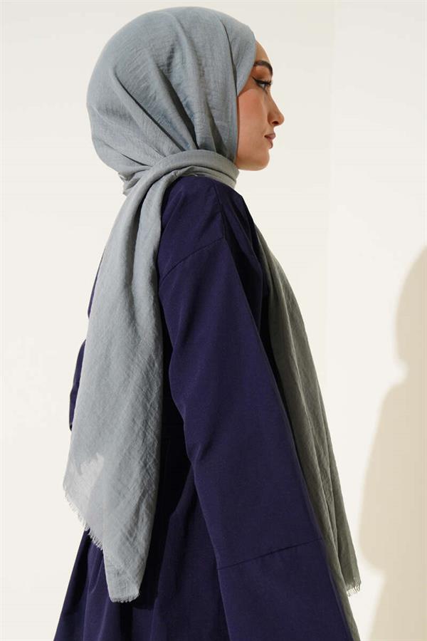 Aya Series Thin Cotton Shawl Soft Blue -166