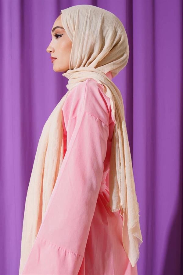 Aya Series Thin Cotton Shawl Vanilla -99
