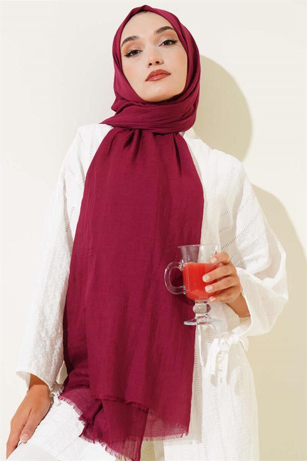 Aya Series Thin Cotton Shawl Cherry -62