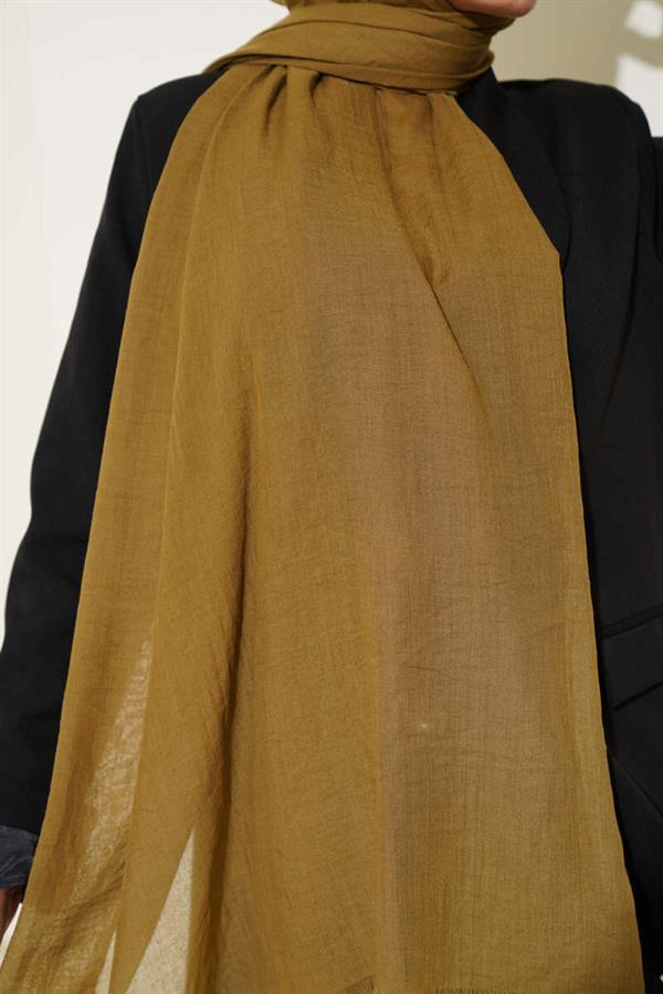 Aya Series Thin Cotton Shawl Olive Green -152
