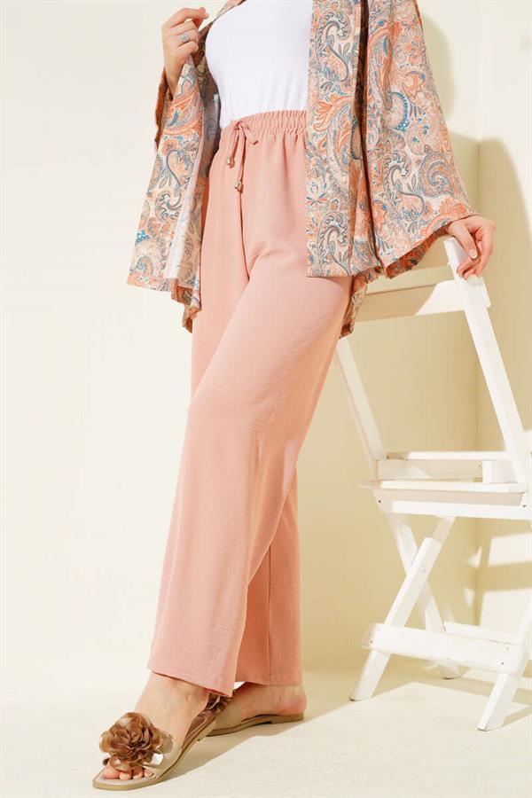 Aerobin Wide Leg Trousers Powder