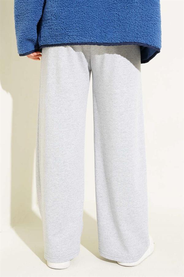 Balance Embroidered Elastic Waist Trousers Grey