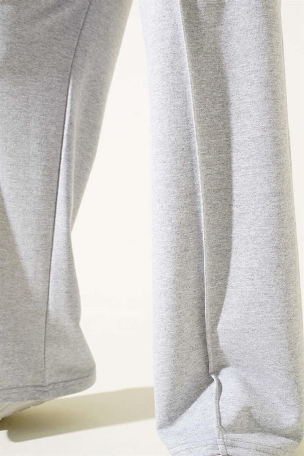 Balance Embroidered Elastic Waist Trousers Grey