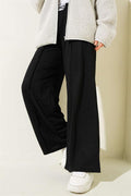 Balance Embroidered Elastic Waist Trousers Black