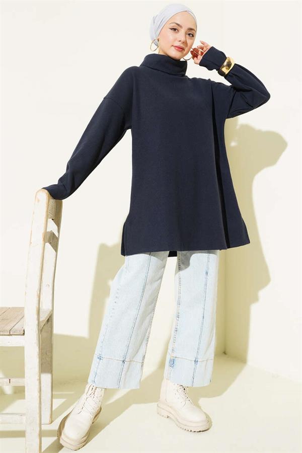 Turtleneck Thessaloniki Tunic Navy Blue