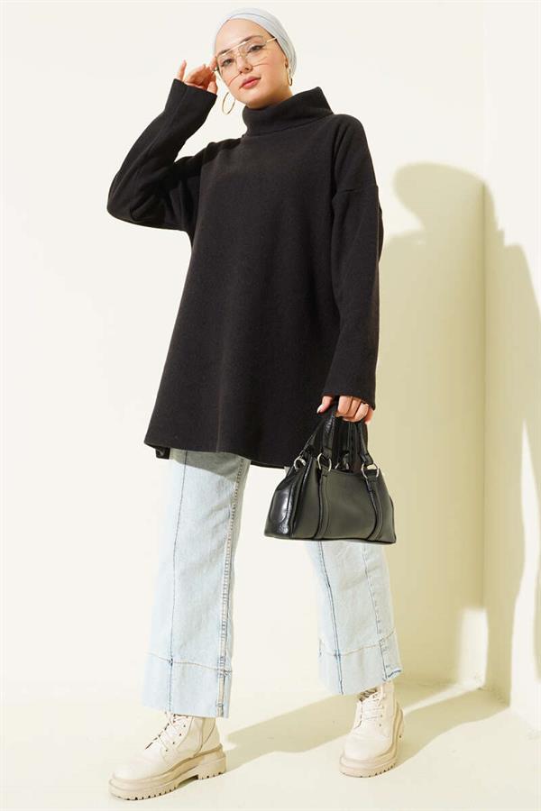 Fisherman Collar Thessaloniki Tunic Black