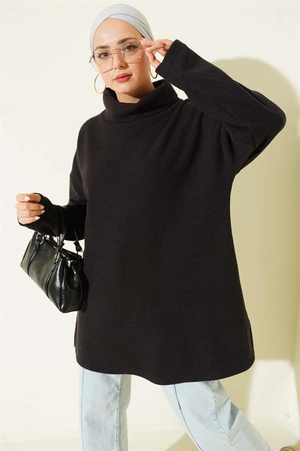 Fisherman Collar Thessaloniki Tunic Black