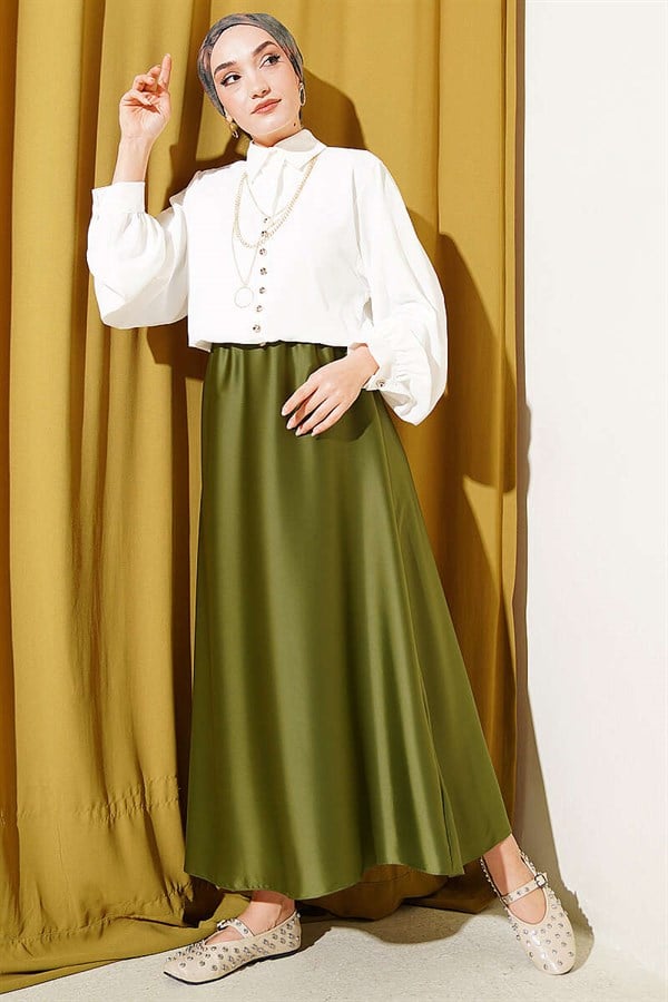Balloon Sleeve Loose Short Shirt, Ecru