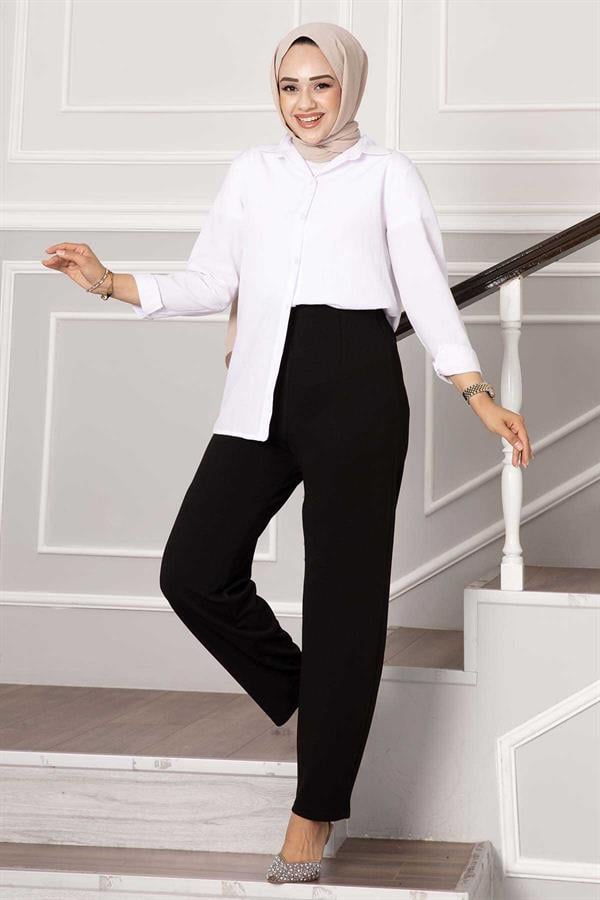 Balloon Leg Trousers Black