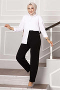 Balloon Leg Trousers Black