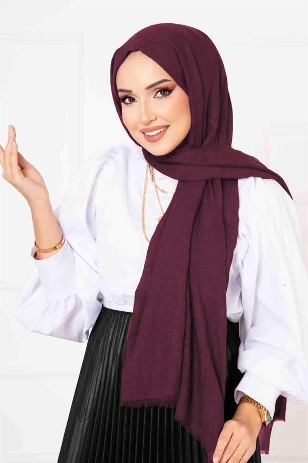 Bamboo Shawl Claret Red