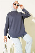 Basic Bottom Seamless Tunic Smoke