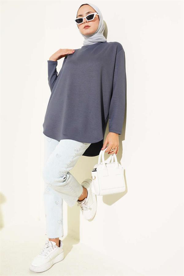 Basic Bottom Seamless Tunic Smoke