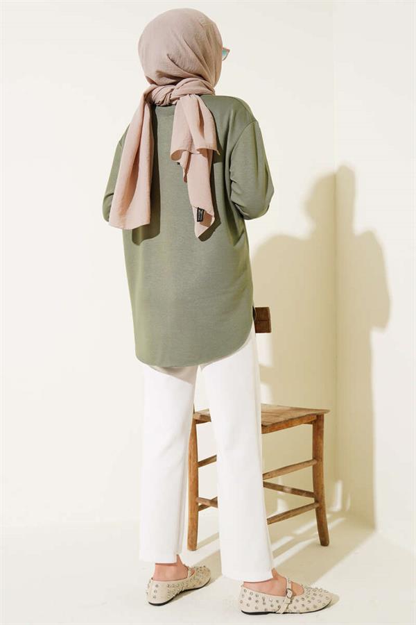 Basic Bottom Seamless Tunic Khaki