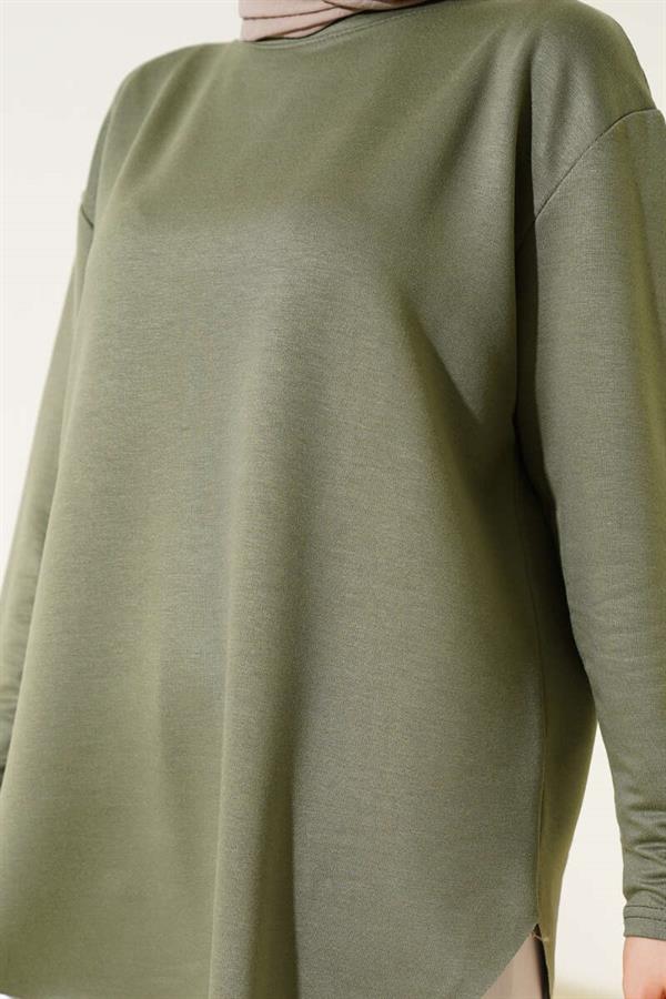 Basic Bottom Seamless Tunic Khaki