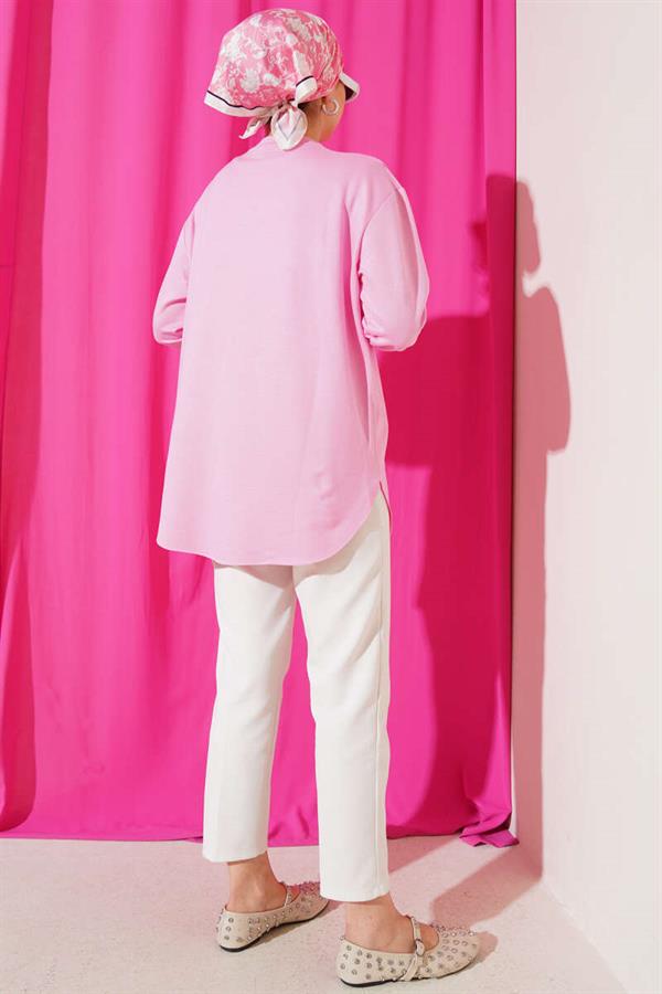 Basic Bottom Seamless Tunic Pink