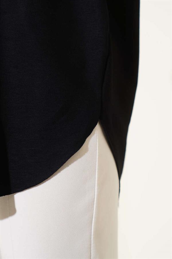 Basic Bottom Seamless Tunic Black