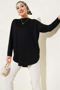 Basic Bottom Seamless Tunic Black