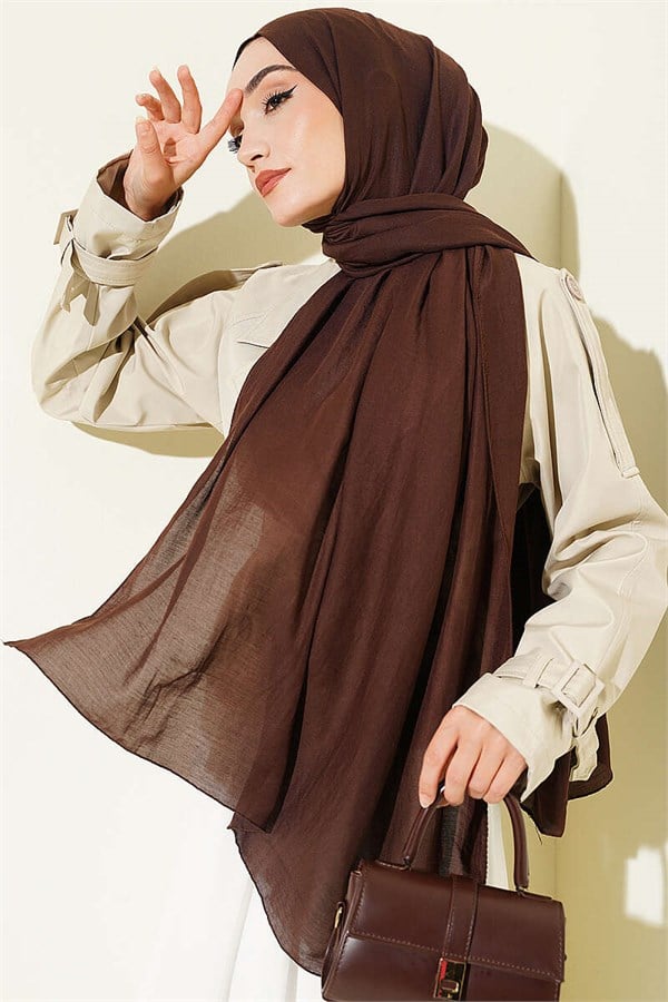 Basic Ayrobin Scarf, Dark Brown