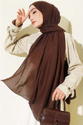 Basic Ayrobin Scarf, Dark Brown