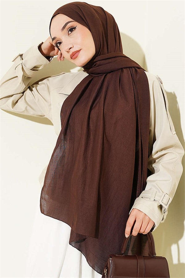 Basic Ayrobin Scarf, Dark Brown