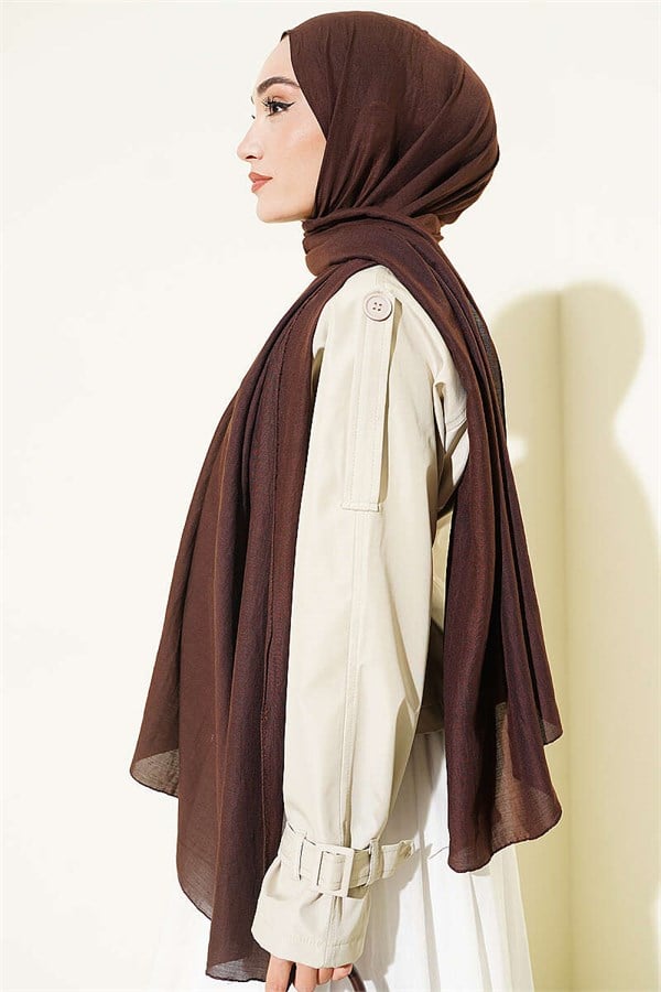 Basic Ayrobin Scarf, Dark Brown