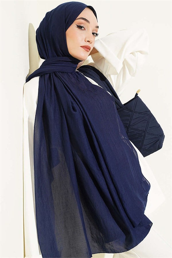 Basic Ayrobin Scarf, Navy Blue
