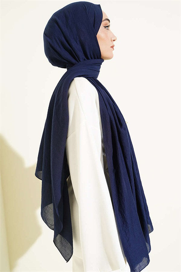 Basic Ayrobin Scarf, Navy Blue