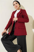Basic Pocket Jacket Burgundy