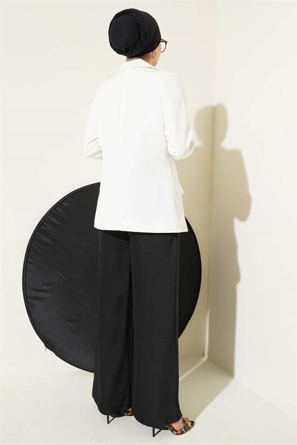 Basic Pocket Jacket Ecru
