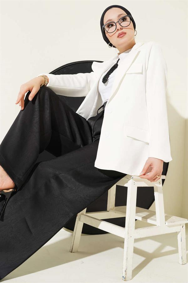Basic Pocket Jacket Ecru
