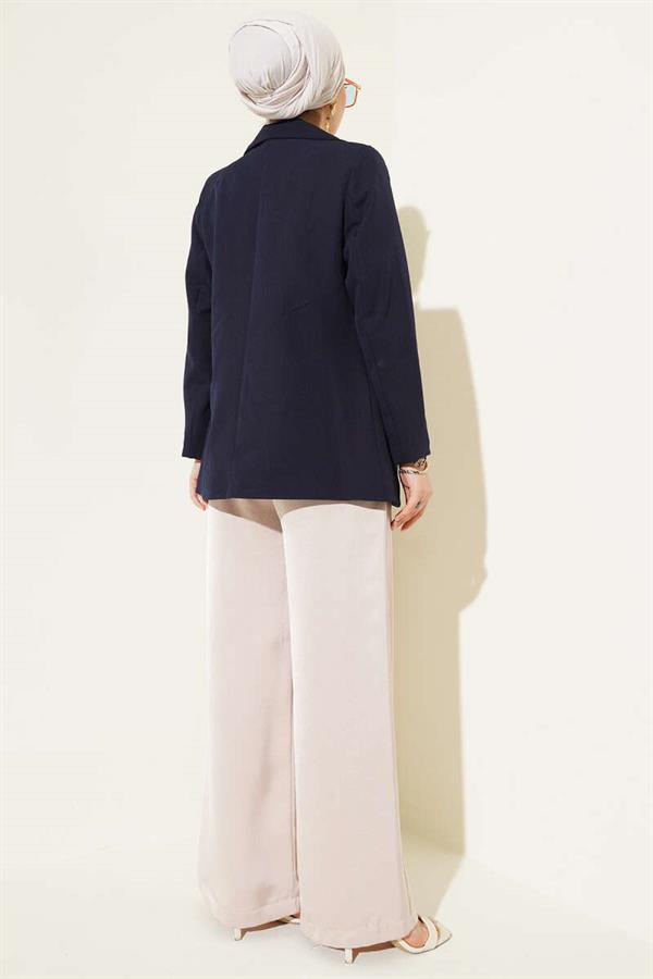 Basic Pocket Jacket Navy Blue
