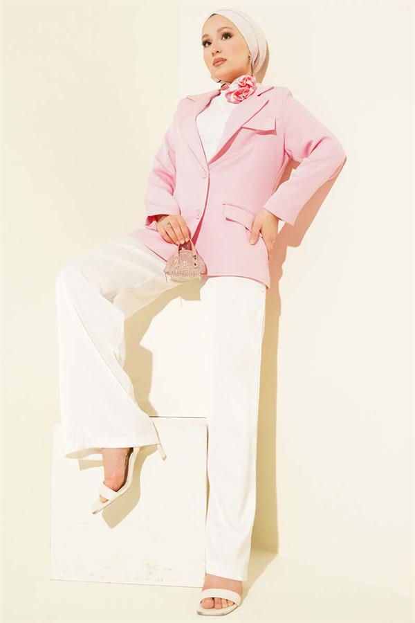 Basic Pocket Jacket Pink