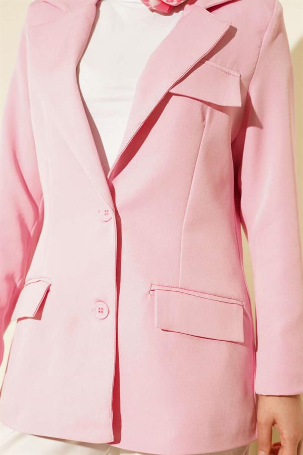 Basic Pocket Jacket Pink