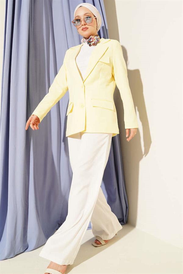 Basic Pocket Jacket Yellow