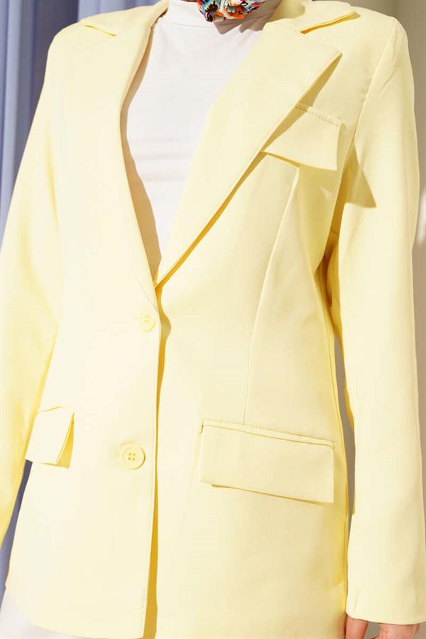 Basic Pocket Jacket Yellow
