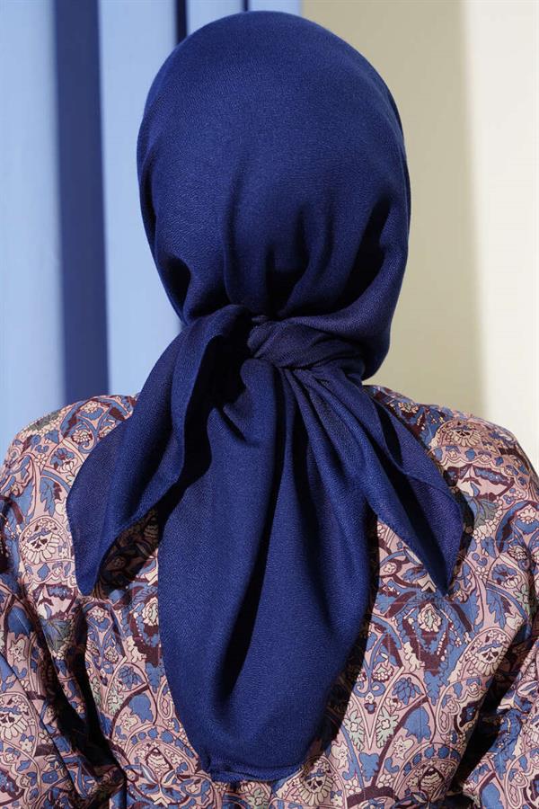 Basic Plain Winter Scarf Navy Blue