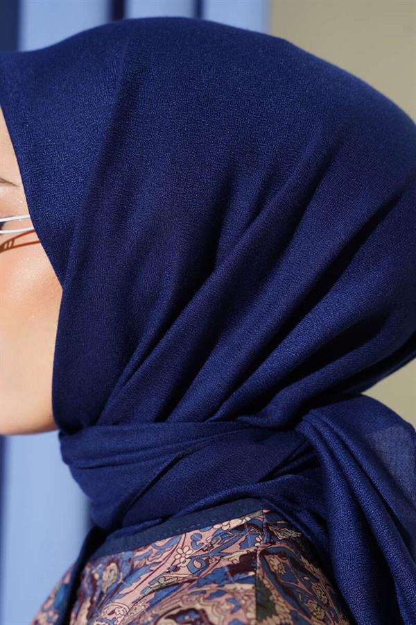 Basic Plain Winter Scarf Navy Blue