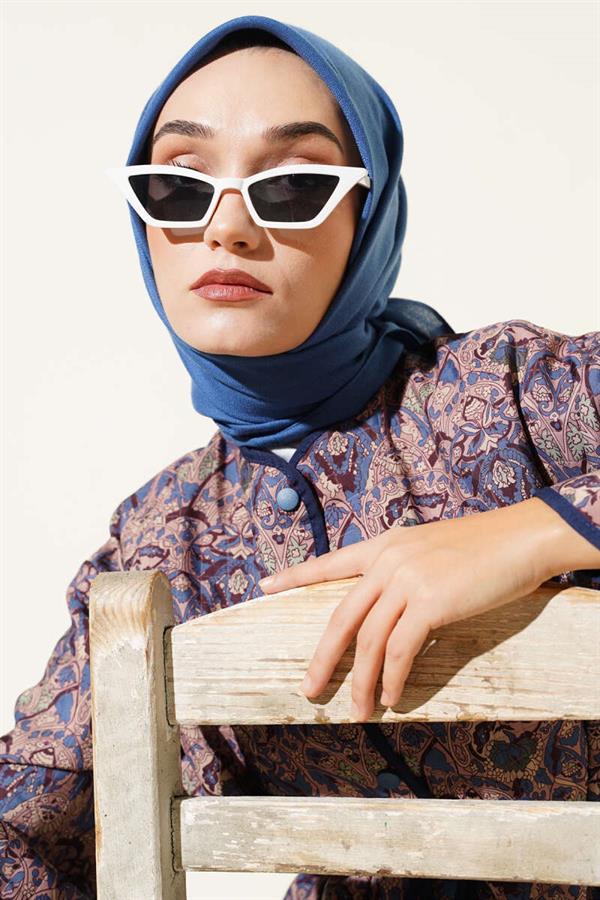 Basic Plain Winter Scarf Blue