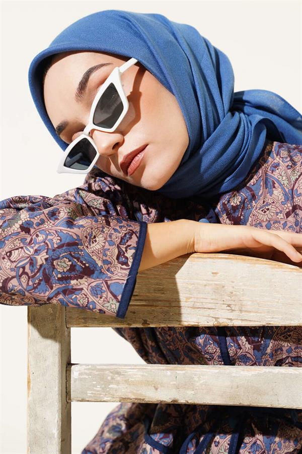 Basic Plain Winter Scarf Blue