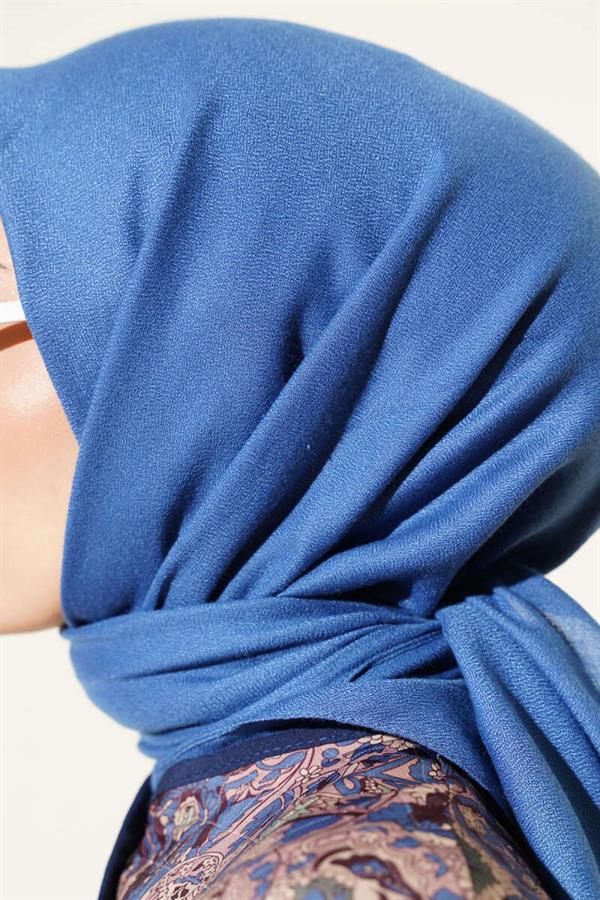 Basic Plain Winter Scarf Blue