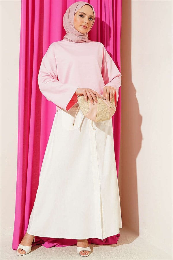 Basic Wide-Sleeve Blouse Pink